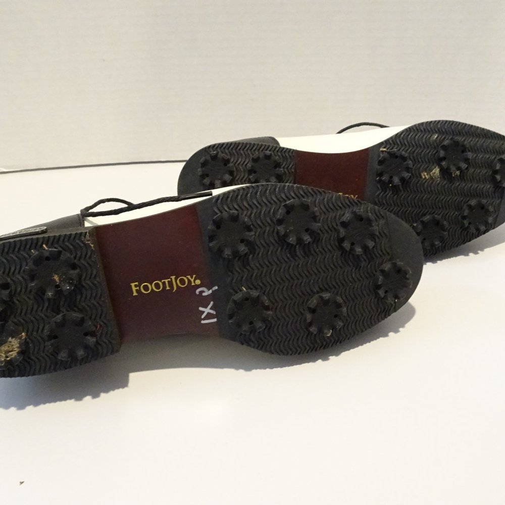 Footjoy Europa Collection White Black Cap Toe Gem